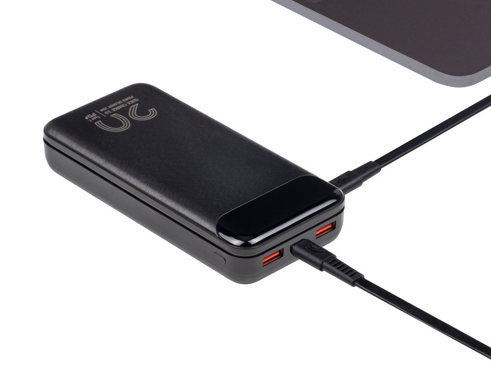 RIVACASE VA2580 (20 000mAh), QC/PD 20W внешний аккумулятор с дисплеем, черный /24-11