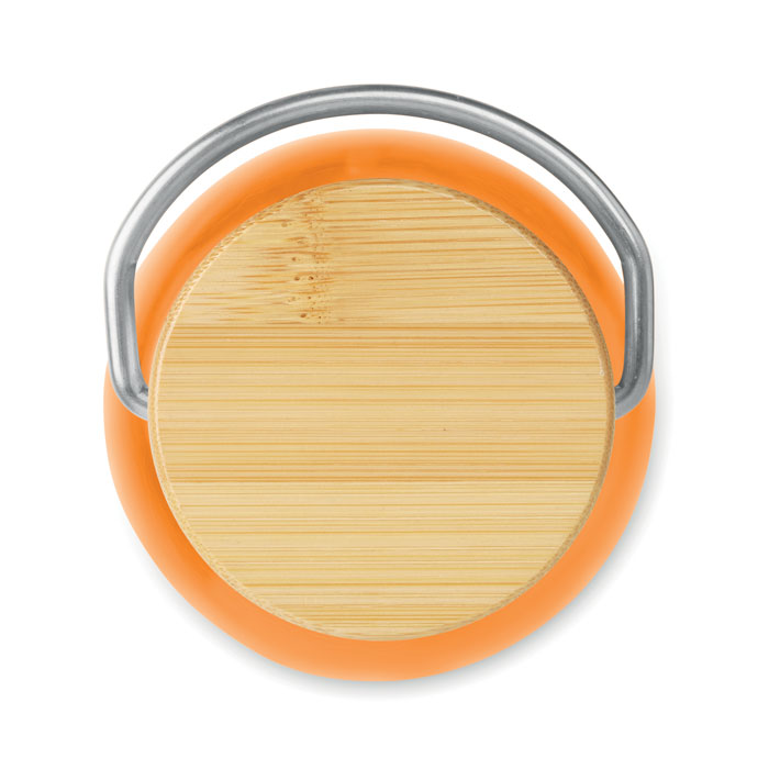 Бутылка 800мл. Бамбуковый топ, прозрачно-оранжевый-1