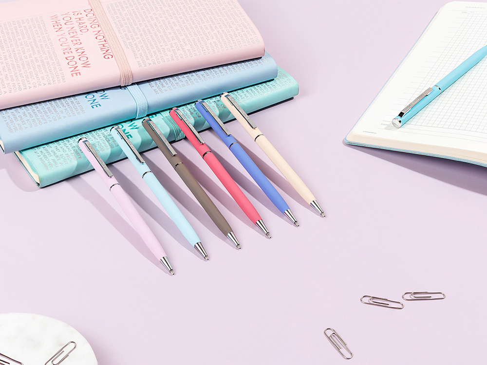 Ручка шариковая автоматическая BrunoVisconti® PALERMO цвет корпуса бирюзовый, soft-touch, 0.7 мм-5