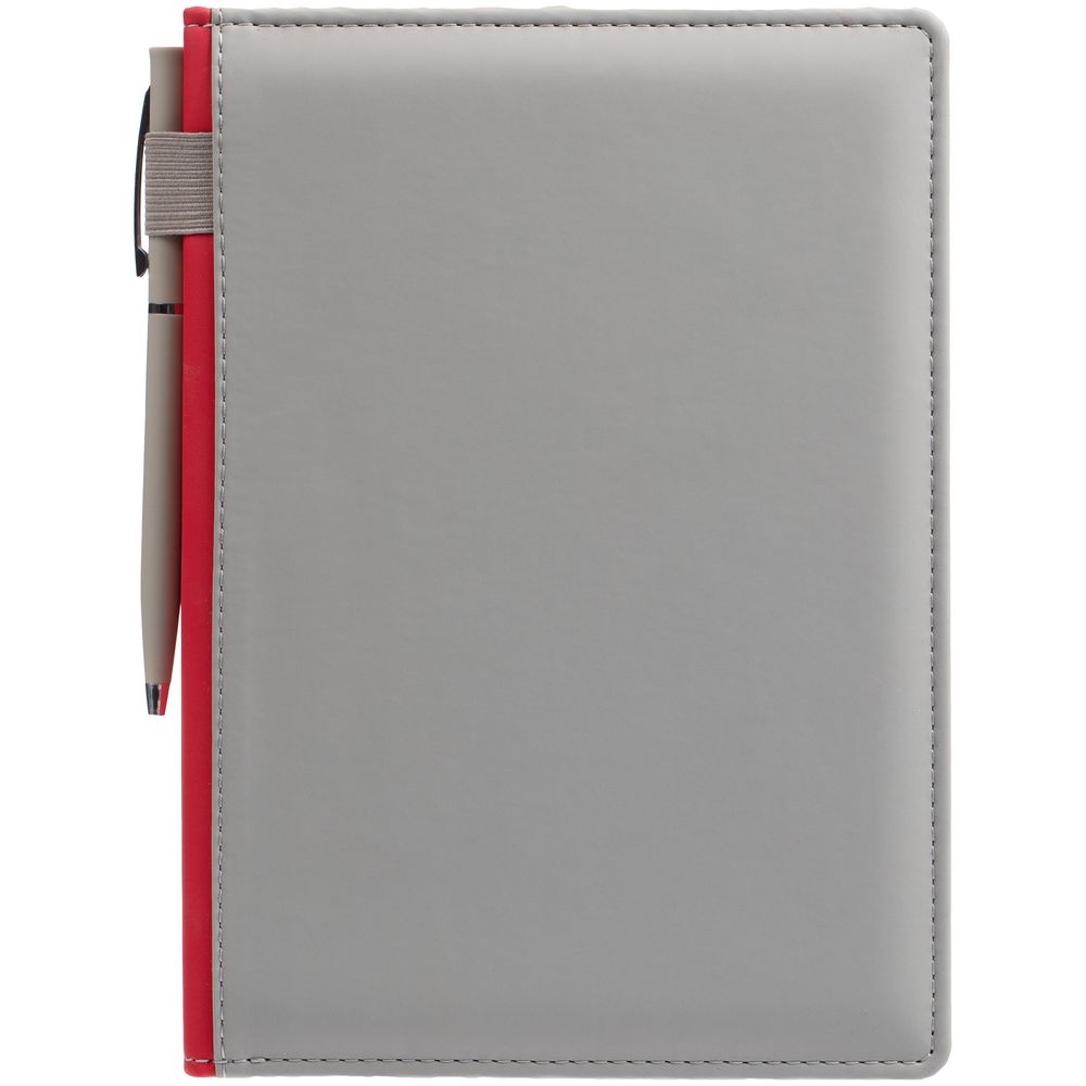 Ежедневник Spain Shall на заказ, недатированный, серый с красным-3