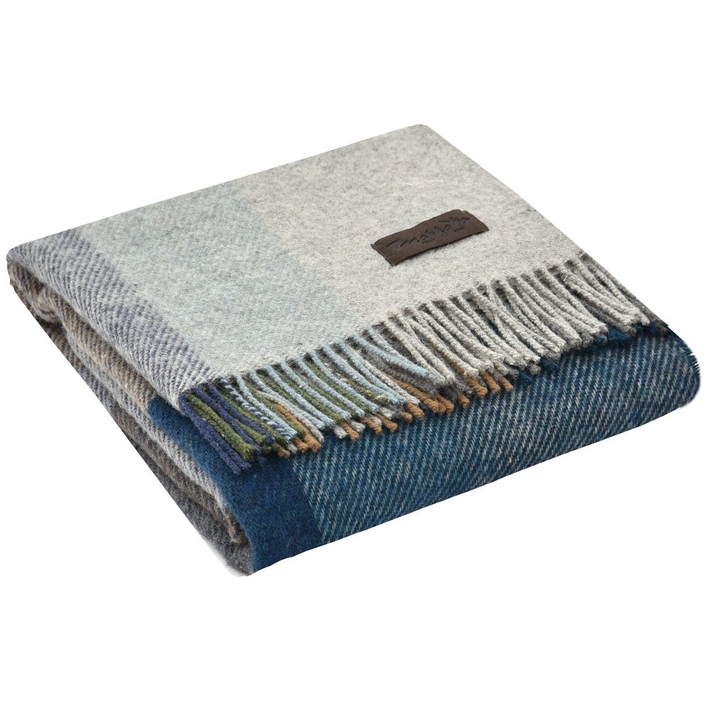 Плед Arequipa, синий с серым-1