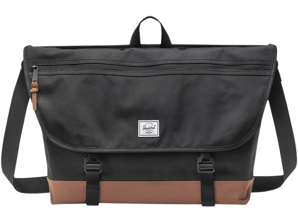Сумка-мессенджер Herschel Cove из переработанного материала 22,5 л - сплошной черный-1