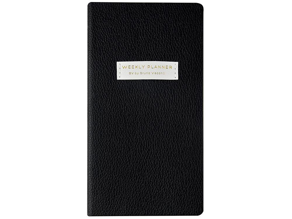 Еженедельник недатированный А6 Black с нашивкой, черный-1