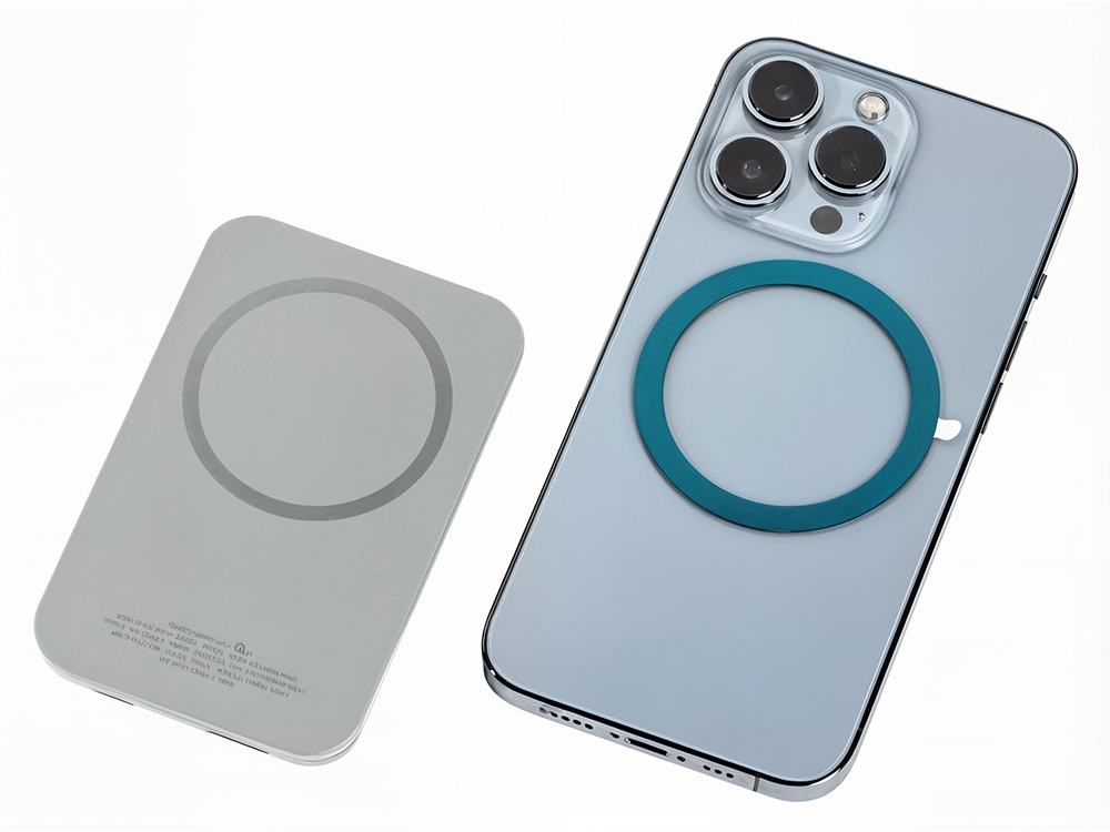 Магнитный беспроводной внешний аккумулятор MagnetIQ, 5000 mah, 10 W, серый Cool gray 7C-4