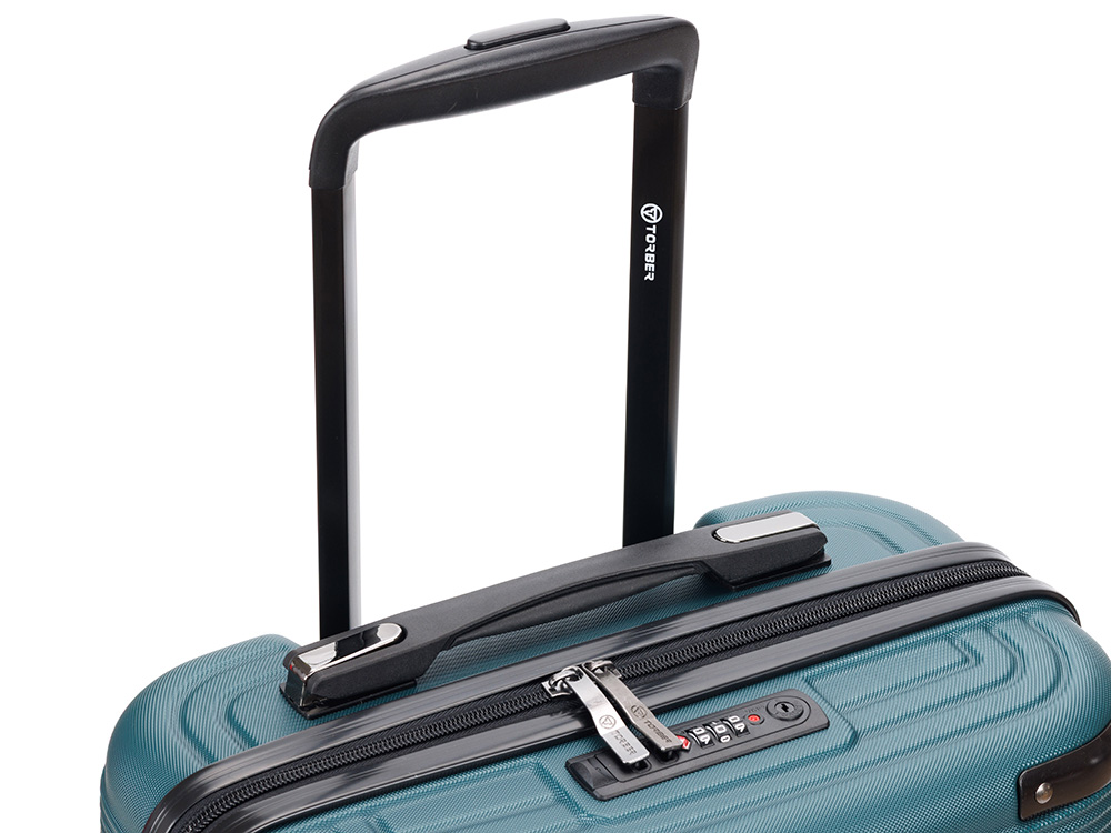 Чемодан TORBER Onego, зелёный, ABS-пластик, 59,5 х 39,5 х 24 см, 46 л-6