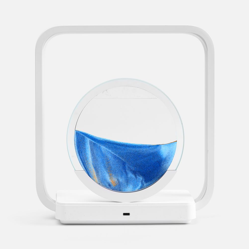 Интерьерный светильник с беспроводной зарядкой Sandflow, белый-3