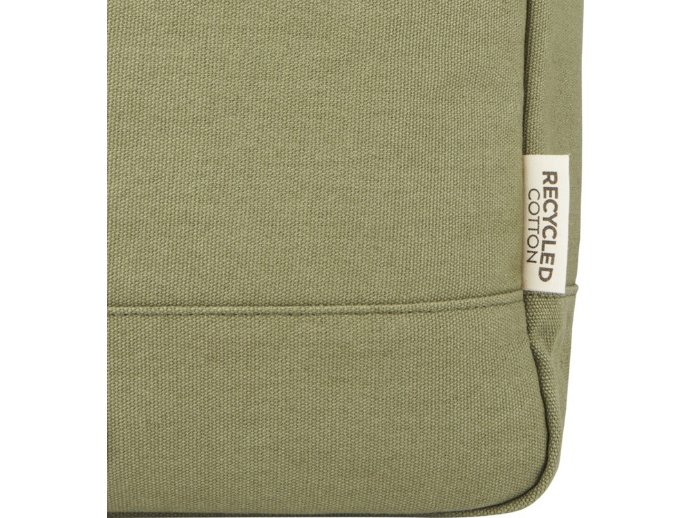 Рюкзак для 15-дюймового ноутбука Joey объемом 15 л из брезента, переработанного по стандарту GRS, со сворачивающимся верхом, оливковый-6