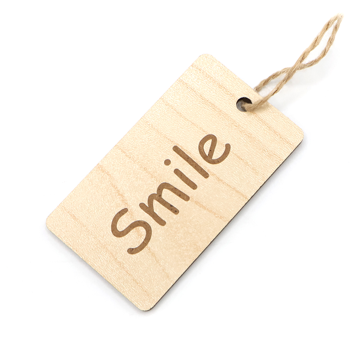 Бирка из ламинированного ХДФ на верёвке, Прямоугольная-1