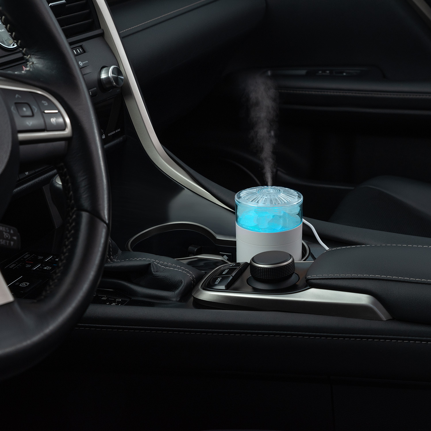 Увлажнитель воздуха с подсветкой и соляными кристаллами Кристалл (Crystal)-8