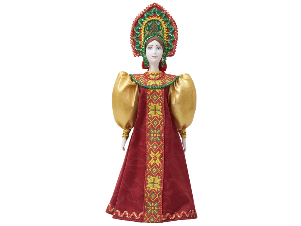 Подарочный набор: кукла фарфоровая, чай Малина с мятой, красный-23