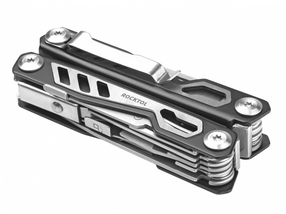 Мультитул Rocktol 16 в 1 с пружинными плоскогубцами, нержавеющая сталь, нейлоновый чехол-3