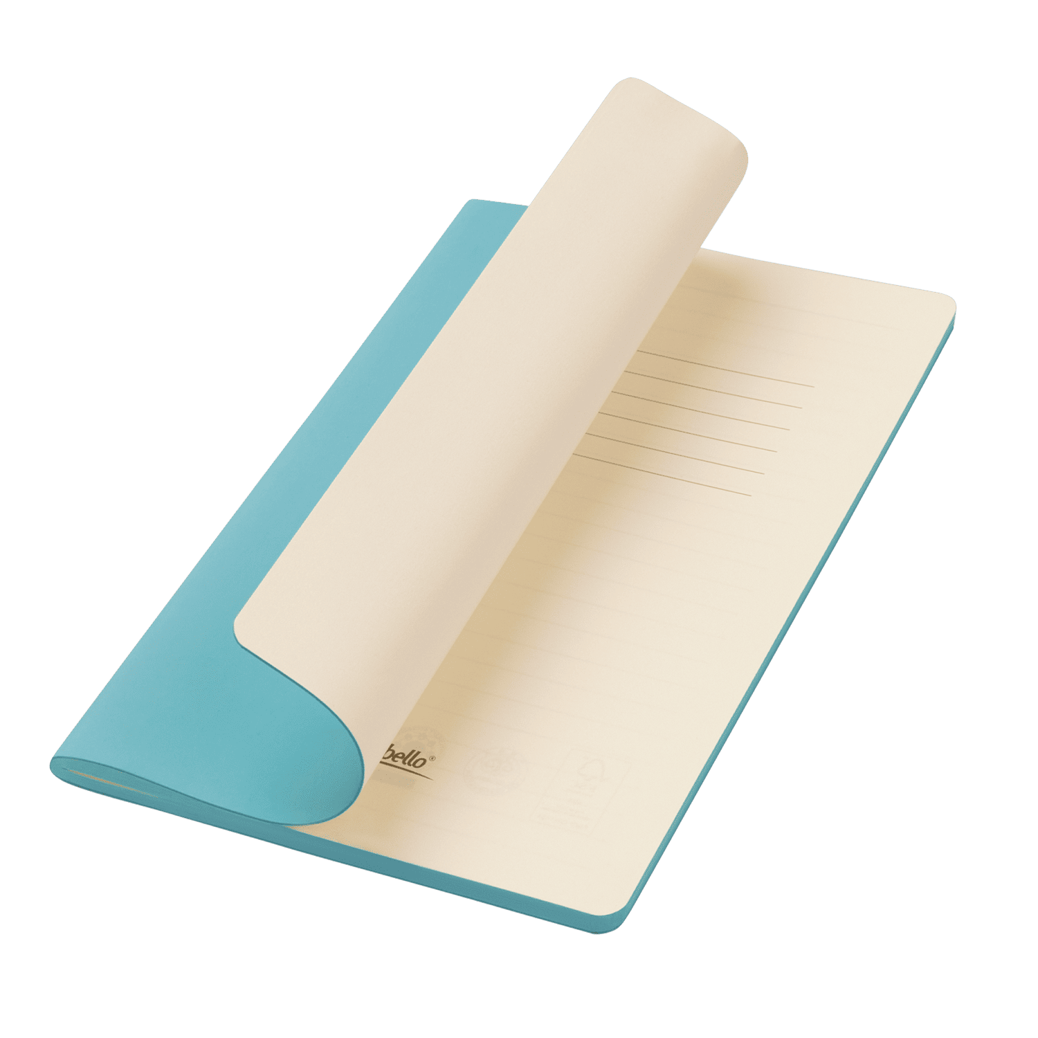 Блокнот Alpha slim, лазурный-0