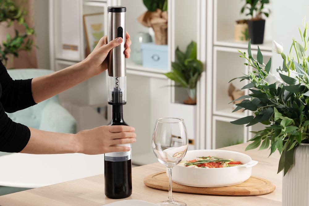 Электрический штопор с ножом для фольги Avanti, серебристый-2