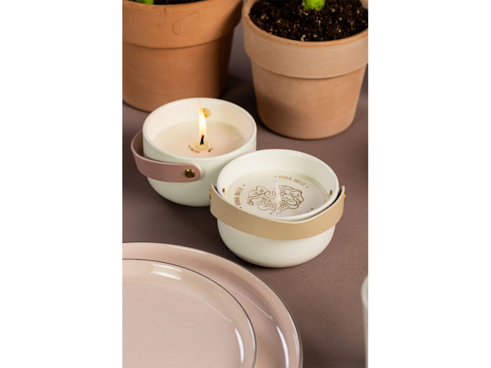 Свеча Valerie Concept с крышкой CNDL 5 PINK, белый/розовый-5