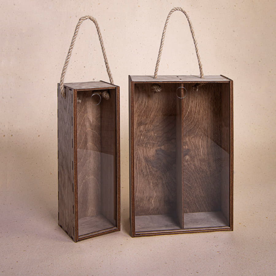 Ящик подарочный WINOTERRA размер 36 х 24,5 х 11 см, коричневый-3