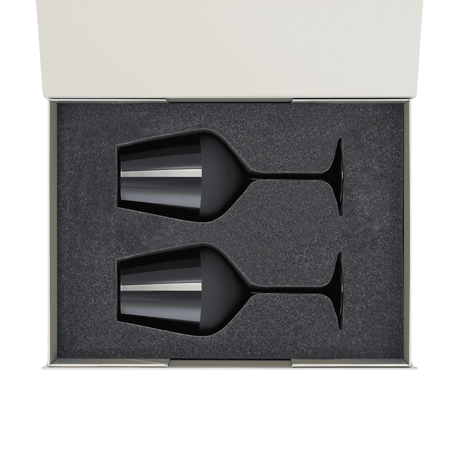 Подарочный набор 2 бокала для вина Блэк Эдишн (Black edition) в серой коробке-1