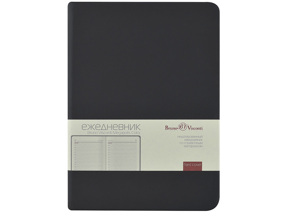 Ежедневник недатированный А6+ Megapolis Color, черный-1