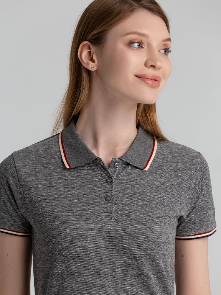 Рубашка поло женская Paname Women, черный меланж-6