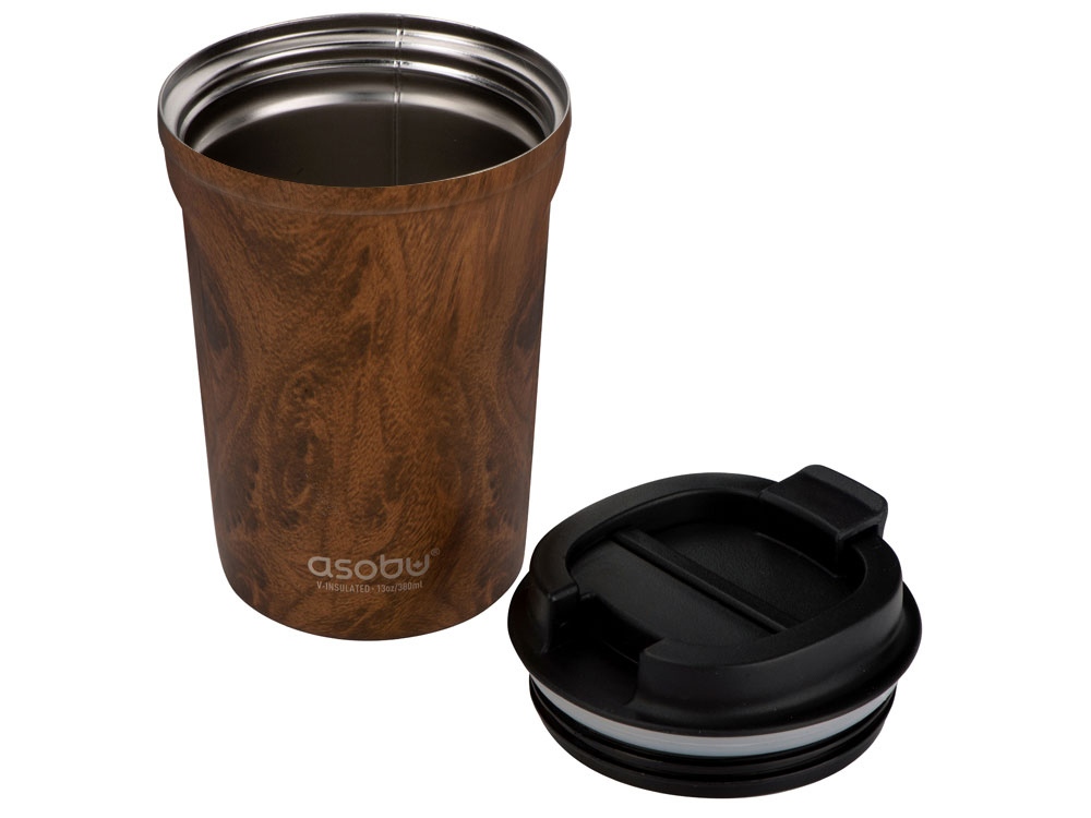 Термокружка CAFe COMPACT, 380 мл, wood-2