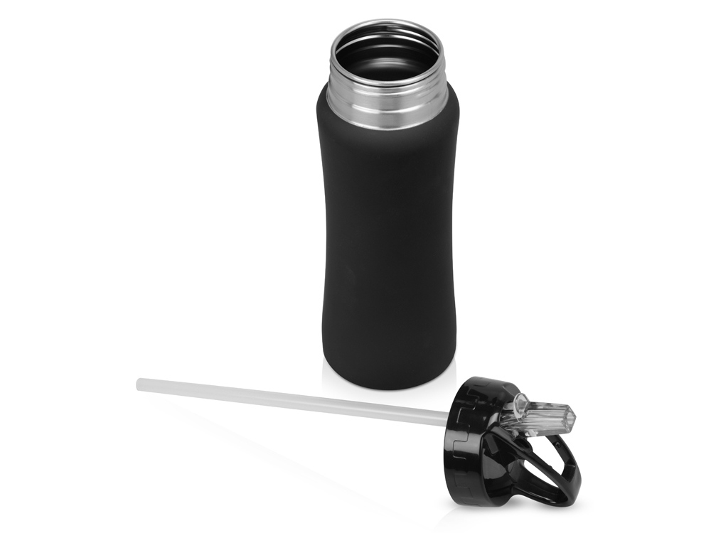 Бутылка спортивная Коста-Рика 600мл, черный-1