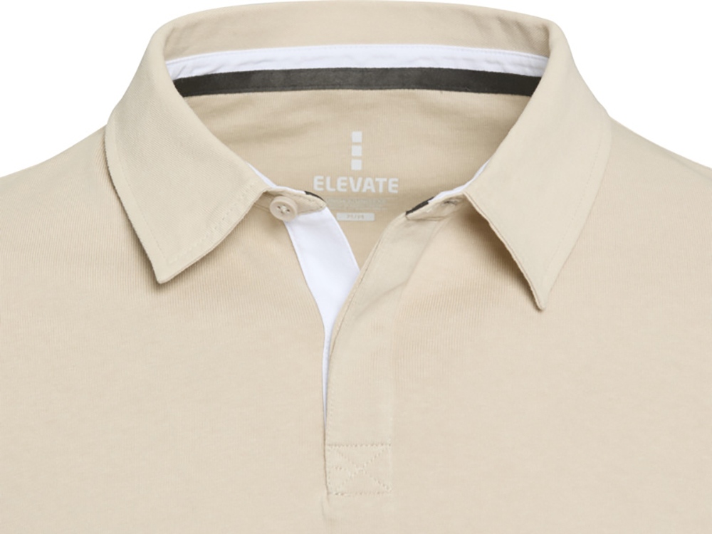 Clyde толстовка-поло унисекс для регби - Oatmeal-3