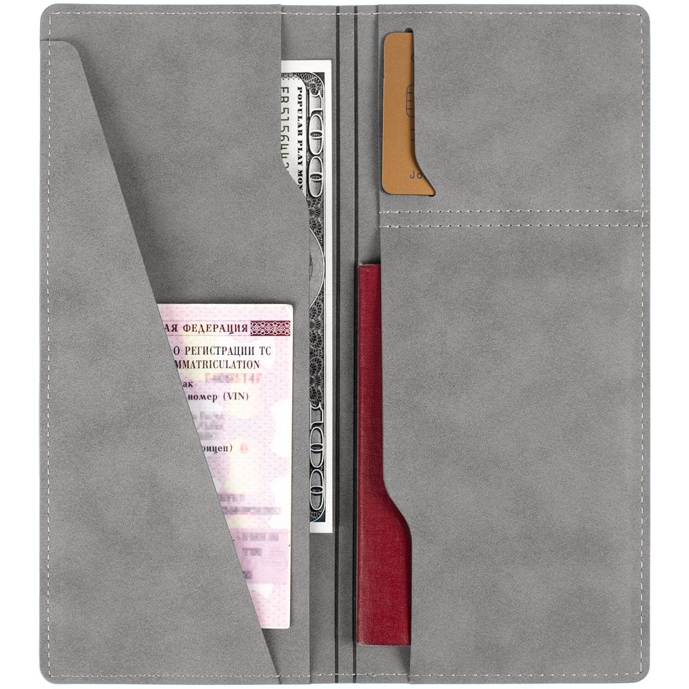 Дорожный органайзер Nubuk, светло-серый-2