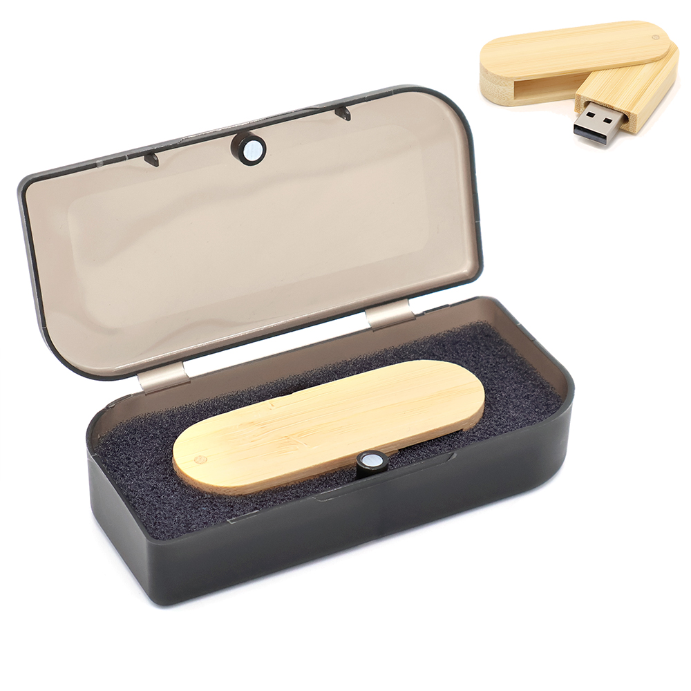 Флешка Green 16 Гб в футляре, Светло-коричневый-0