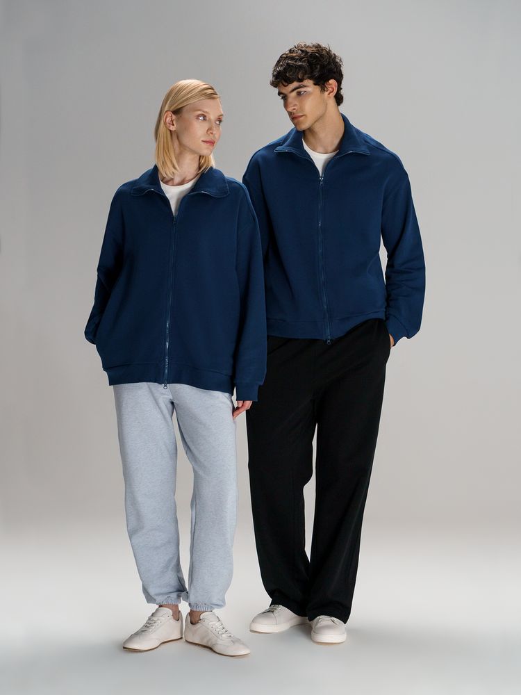 Толстовка унисекс Neofit, темно-синяя-5