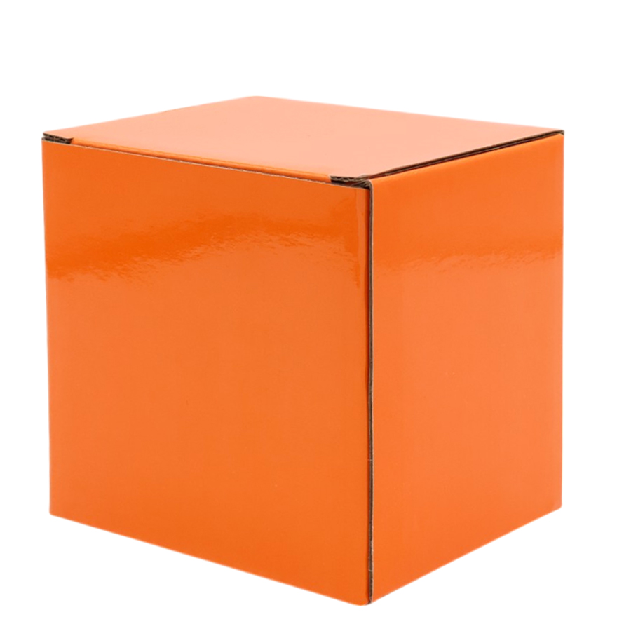 Коробка глянцевая для кружки Make me, Оранжевый-0