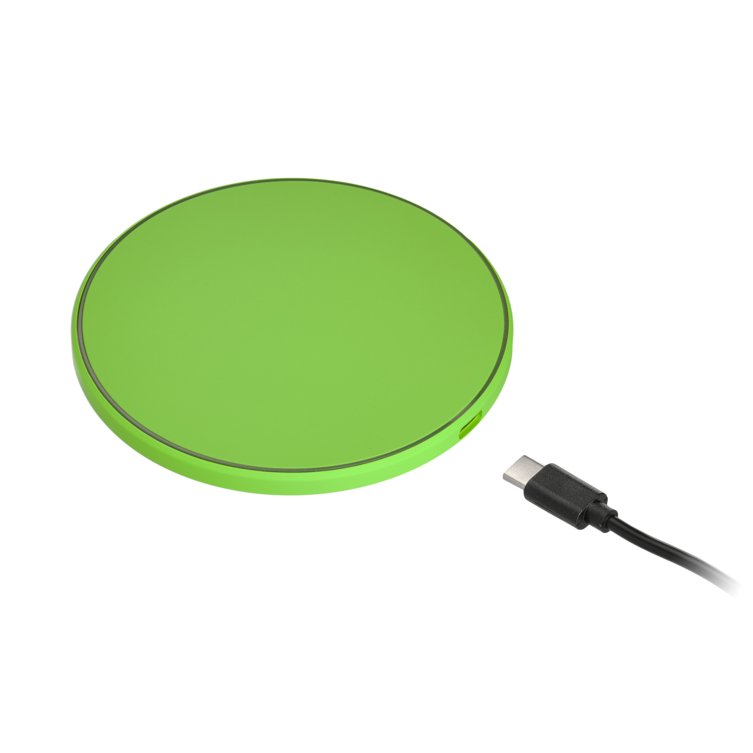 Беспроводное зарядное устройство с подсветкой 15W Аурис (Auris), салатовое-5