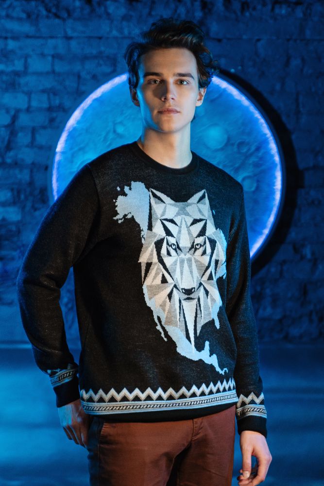 Джемпер Totem Wolf, черный-3