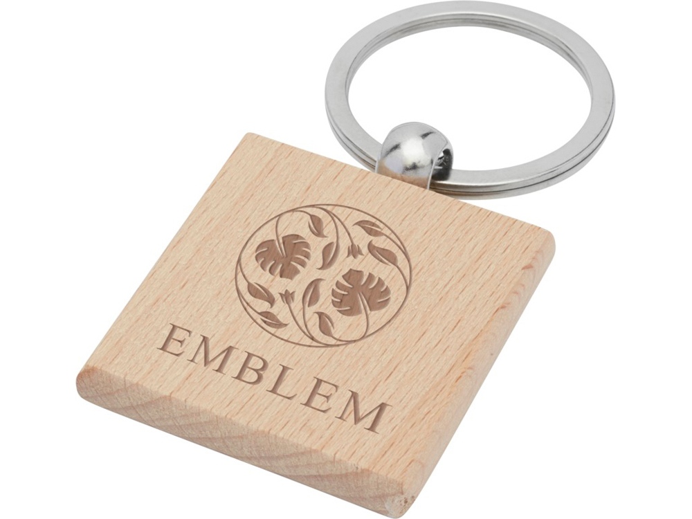 Квадратный брелок Gioia из бука, дерево-4