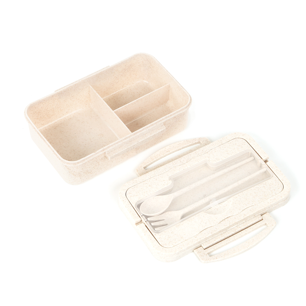 Ланчбокс (контейнер для еды) Hapler из пшеничного волокна, Бежевый-1