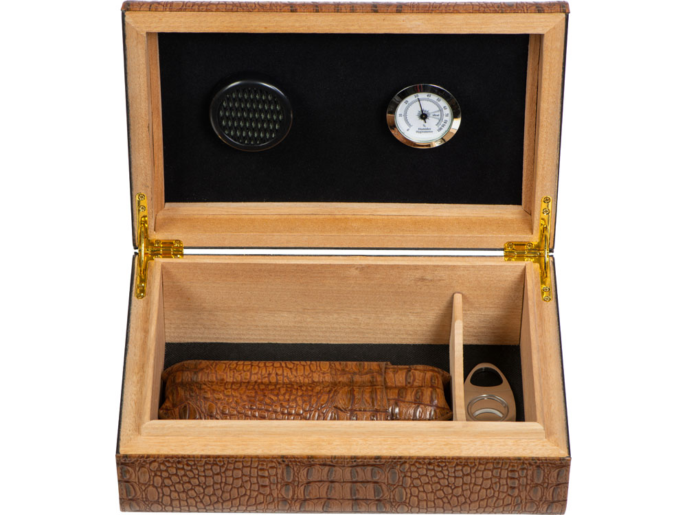 Хьюмидор с аксессуарами, коричневый-1