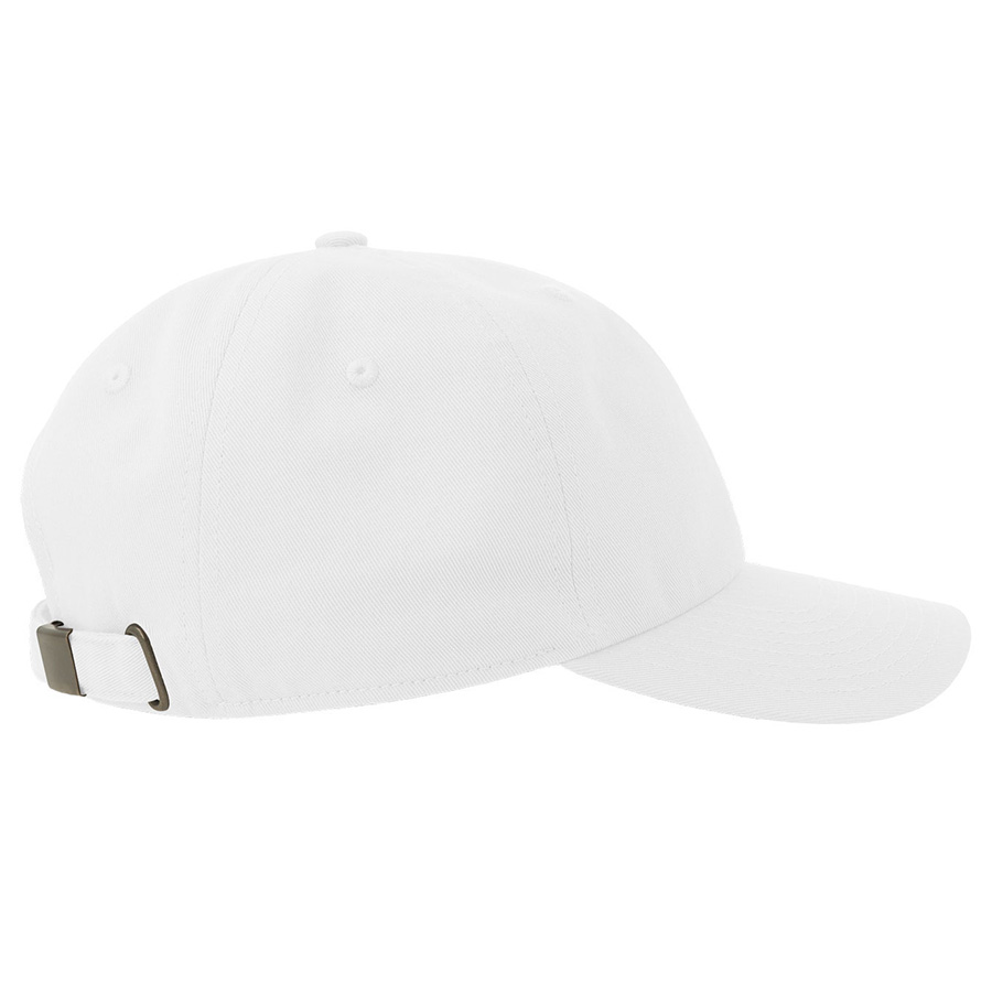 Бейсболка DAD HAT-S, 6 клиньев, металлическая застежка, белый-6
