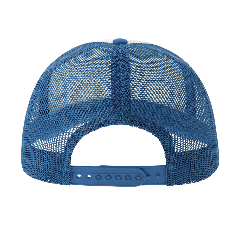 Бейсболка RAPPER-S, 5 клиньев, пластиковая застёжка, белый, ярко-синий-7