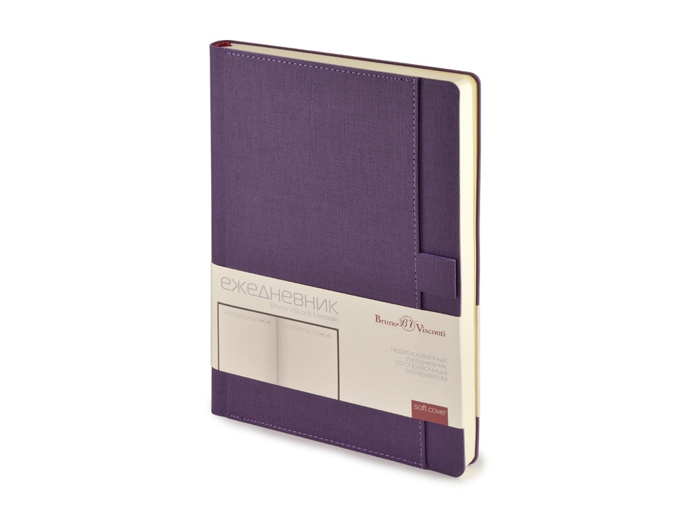 Ежедневник недатированный А5 Marseille, фиолетовый-0