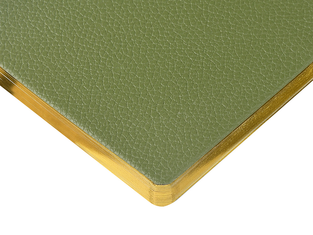 Еженедельник недатированный А6 Verde с нашивкой, зеленый-4