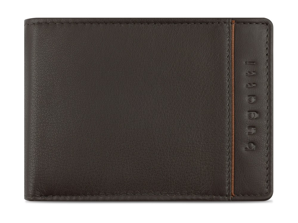 Портмоне BUGATTI БАНДА | BANDA, с защитой данных RFID, коричневое, кожа/полиэстер, 12,5х2х9 см-1