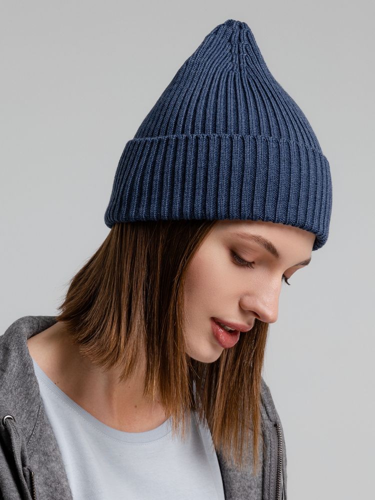 Шапка Stout, синий меланж-4