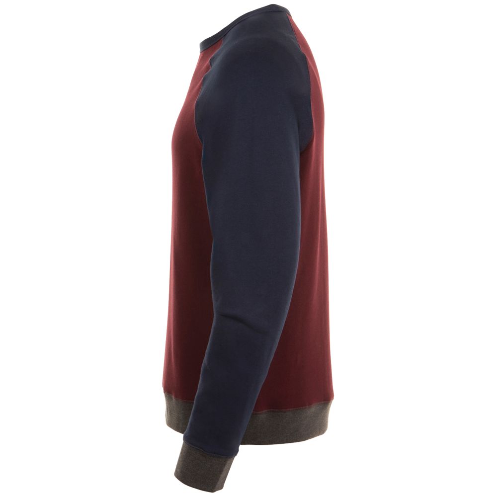 Толстовка унисекс Sandro, бордовая с темно-синим-3