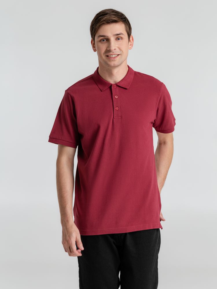 Рубашка поло мужская Neptune, вишнево-красная-2