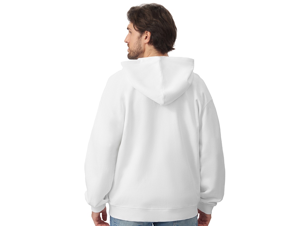 Толстовка оверсайз с капюшоном на молнии Monaco, белый-4
