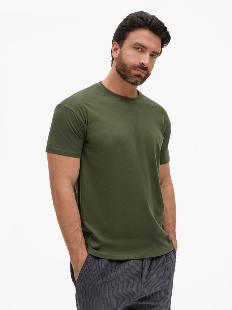 Футболка унисекс Regent 150, темный хаки-4