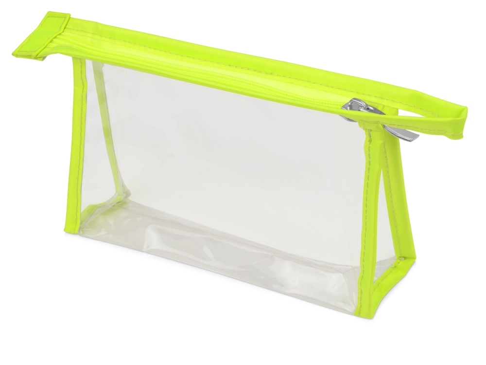 Прозрачная пластиковая косметичка Lucy, зеленое яблоко/прозрачный-0