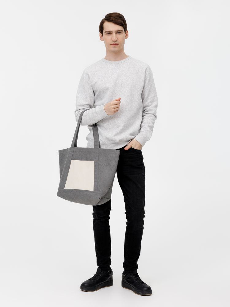 Шопер Shophop, серый с неокрашенным-3