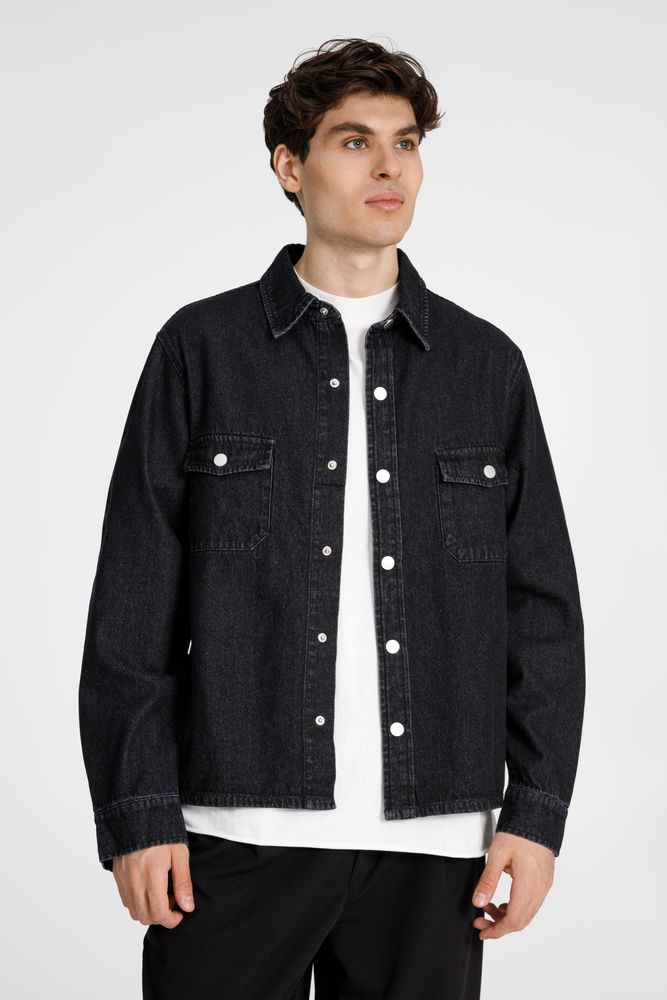 Куртка джинсовая O3, черная-2