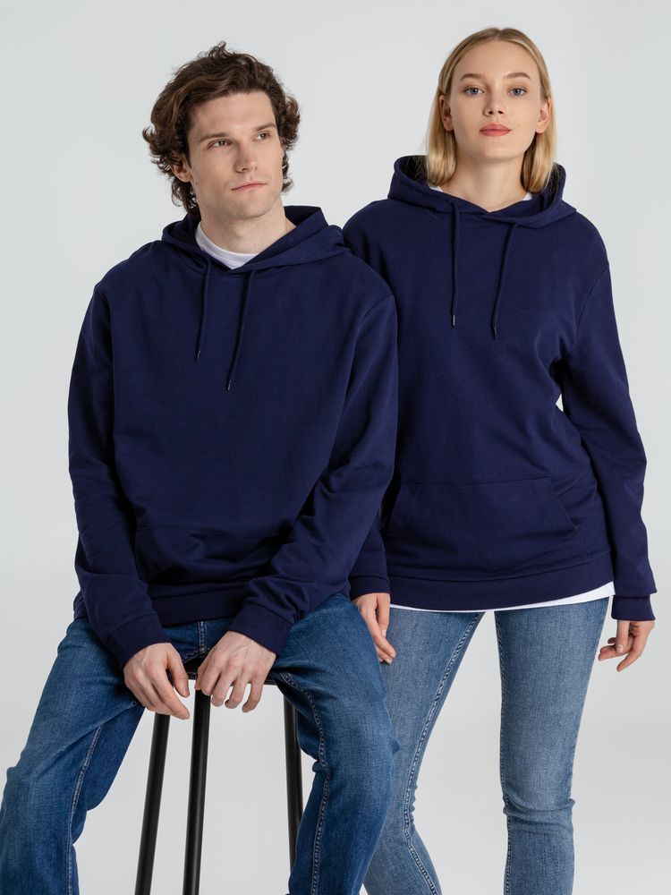 Толстовка с капюшоном унисекс Hoodie, темно-синяя-8