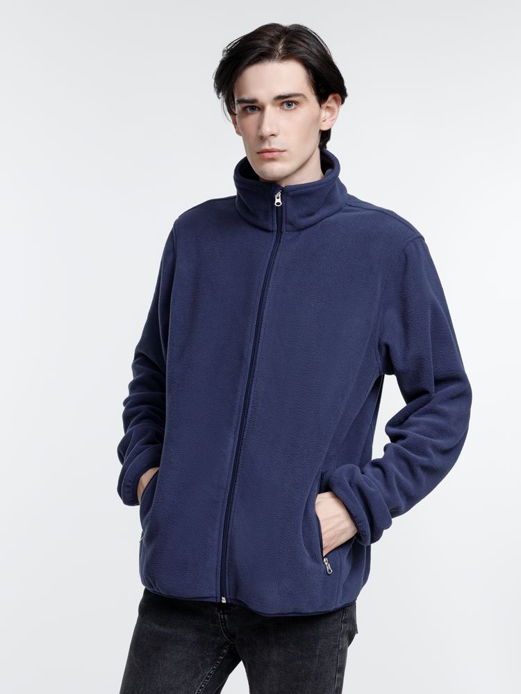 Куртка флисовая унисекс Nesse, темно-синяя-3