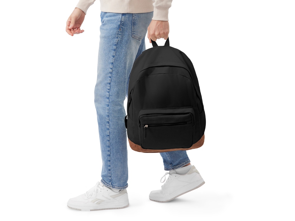 Рюкзак Shammy с эко-замшей для ноутбука 15, черный-11